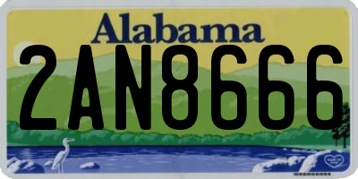 AL license plate 2AN8666
