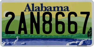 AL license plate 2AN8667