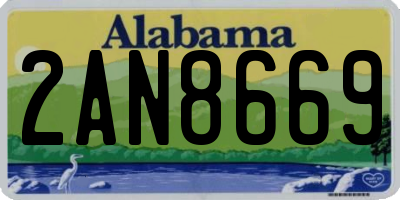 AL license plate 2AN8669