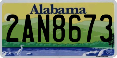 AL license plate 2AN8673