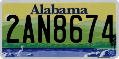 AL license plate 2AN8674
