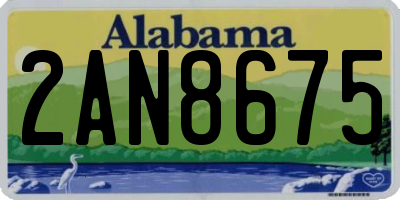 AL license plate 2AN8675