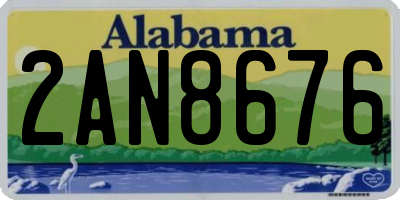 AL license plate 2AN8676