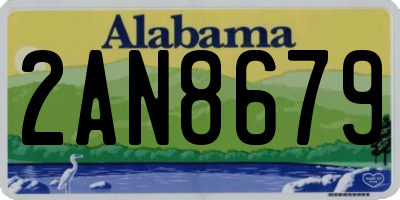 AL license plate 2AN8679