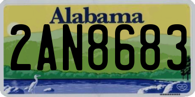 AL license plate 2AN8683