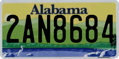 AL license plate 2AN8684