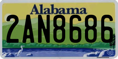AL license plate 2AN8686
