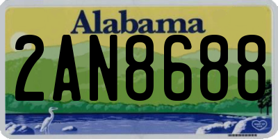 AL license plate 2AN8688