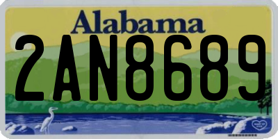AL license plate 2AN8689