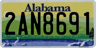 AL license plate 2AN8691