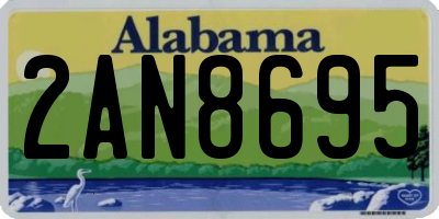 AL license plate 2AN8695
