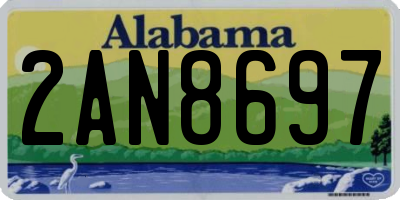 AL license plate 2AN8697