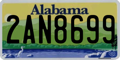 AL license plate 2AN8699