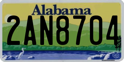 AL license plate 2AN8704