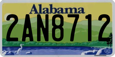 AL license plate 2AN8712