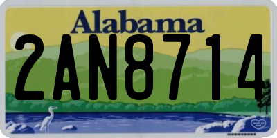 AL license plate 2AN8714
