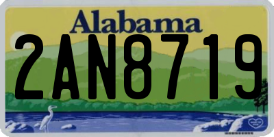 AL license plate 2AN8719