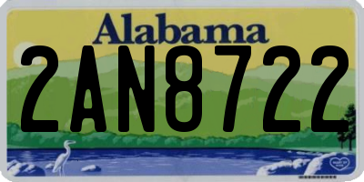 AL license plate 2AN8722