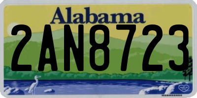 AL license plate 2AN8723