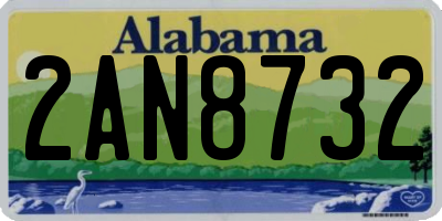 AL license plate 2AN8732