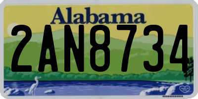 AL license plate 2AN8734