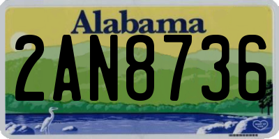 AL license plate 2AN8736