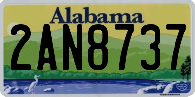 AL license plate 2AN8737