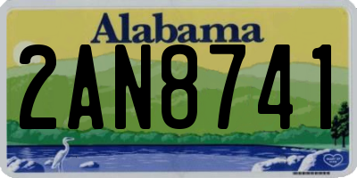 AL license plate 2AN8741