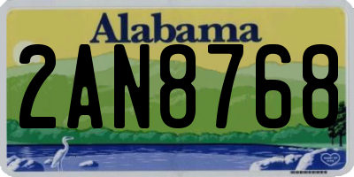 AL license plate 2AN8768