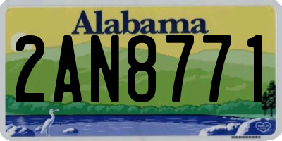 AL license plate 2AN8771