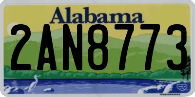 AL license plate 2AN8773