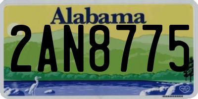 AL license plate 2AN8775