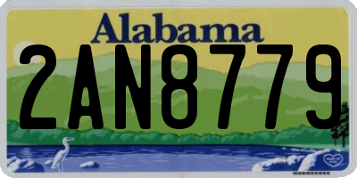 AL license plate 2AN8779