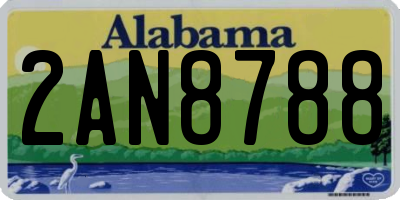 AL license plate 2AN8788