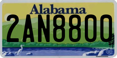 AL license plate 2AN8800
