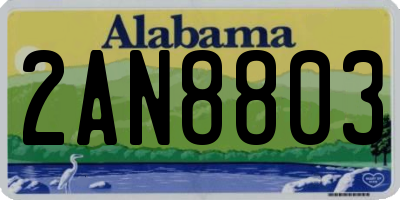 AL license plate 2AN8803