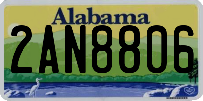 AL license plate 2AN8806