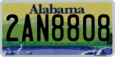 AL license plate 2AN8808