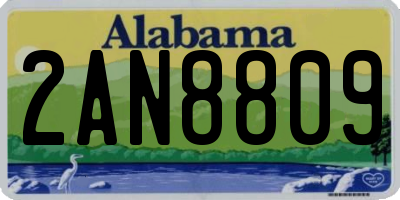 AL license plate 2AN8809