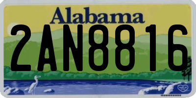 AL license plate 2AN8816
