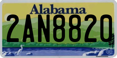 AL license plate 2AN8820
