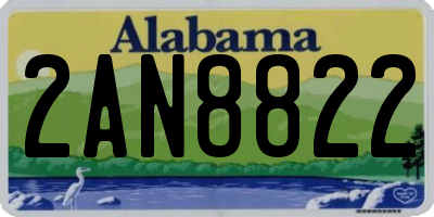 AL license plate 2AN8822