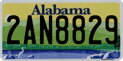 AL license plate 2AN8829