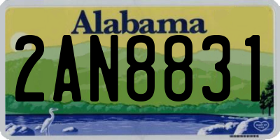 AL license plate 2AN8831