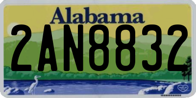 AL license plate 2AN8832