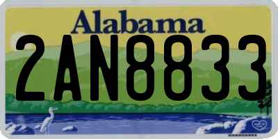 AL license plate 2AN8833