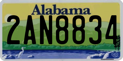 AL license plate 2AN8834