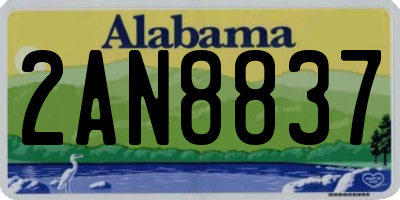 AL license plate 2AN8837