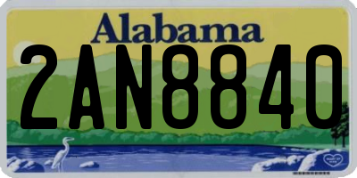 AL license plate 2AN8840
