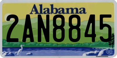 AL license plate 2AN8845